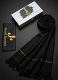 J. Premium Box Pack Italian  Wool Shawl- Special Black