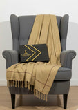 J. Premium Box Pack Italian  Wool Shawl-Lite Musterd