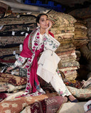 Hussain Rehar Summer Designer Lawn 3pc Embroided #D111