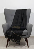 J. Premium Box Pack Italian  Wool Shawl- Blackish