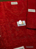 Organza Net Cotton Chikankari Designer Embroided 3piece