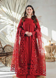 Organza Net Cotton Chikankari Designer Embroided 3piece