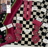 M Print Lawn 3pc Lawn & Chiffon