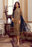 PREMIUM DESIGNER 3PC organza embroided SEQUENCE HANDWORK- M9601
