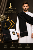 J. Pair offer Suit & SHAWL Matching- White Suit with black shawl