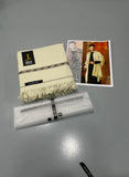 J. PREMIUM WHOOL SHAWL EGG WHITE