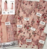 DESIGNER Print LAWN With EMBROIDED PATCHES and organza Duppata