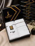 J. Pair offer Suit & SHAWL Matching- White & White