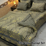 6Pcs - King Size Vicky Razai Set (Filled)