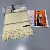 J. PREMIUM WHOOL SHAWL Creamy #AC98