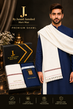 J. Pair offer Suit & SHAWL Matching- Navy blue with White shawl