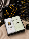 J. Pair offer Suit & SHAWL Matching- White Suit with boski Shawl