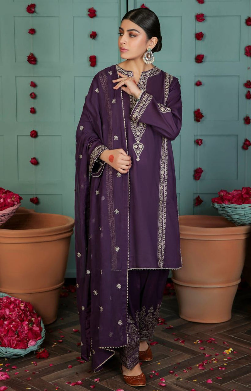 DESIGNER 3PC Embroided Lawn - NA203