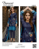 (10 Designs) BAREEZE EMBROIDED PREMIUM LAWN 3PC #DZ98007