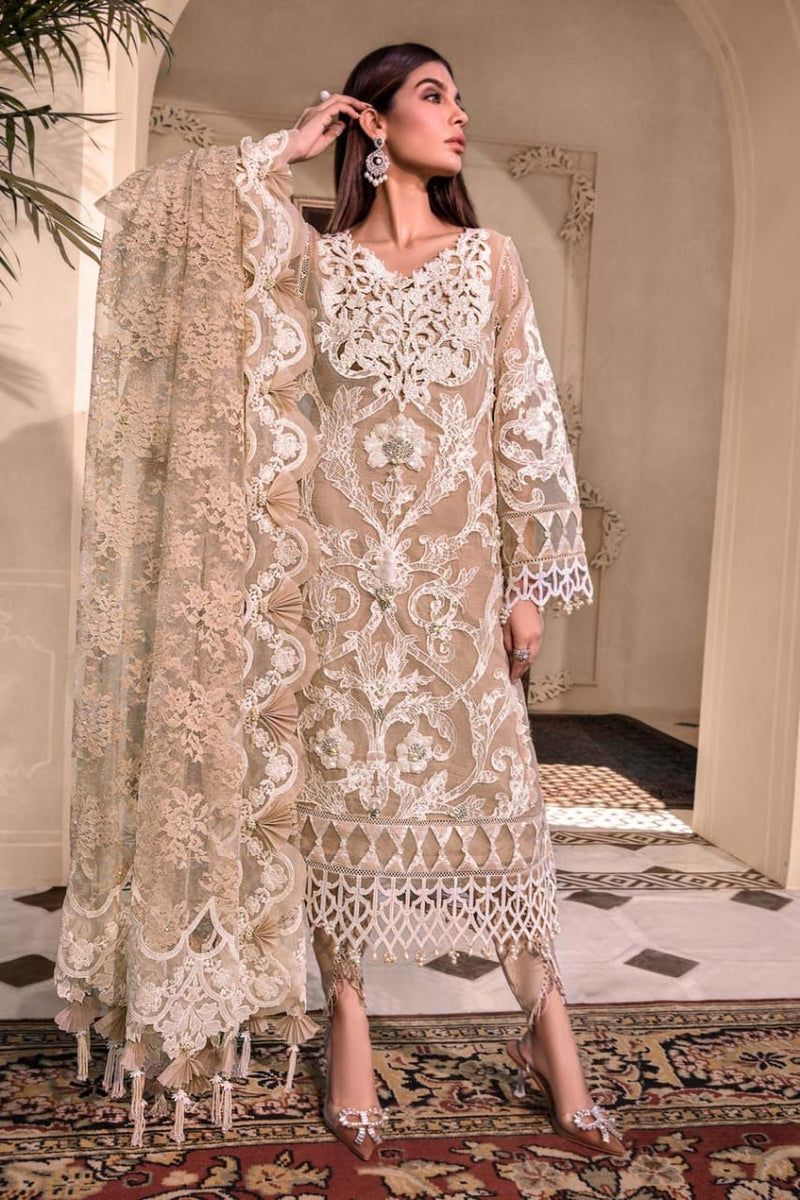 PREMIUM DESIGNER 3PC Embroided Lawn - MP#299