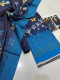 (10 Designs) BAREEZE EMBROIDED PREMIUM LAWN 3PC #DZ98007