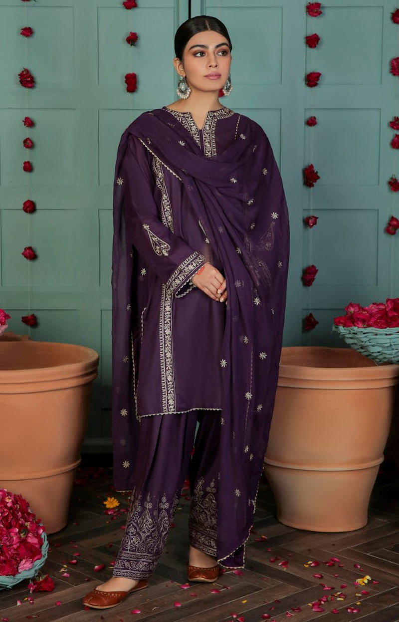 DESIGNER 3PC Embroided Lawn - NA203