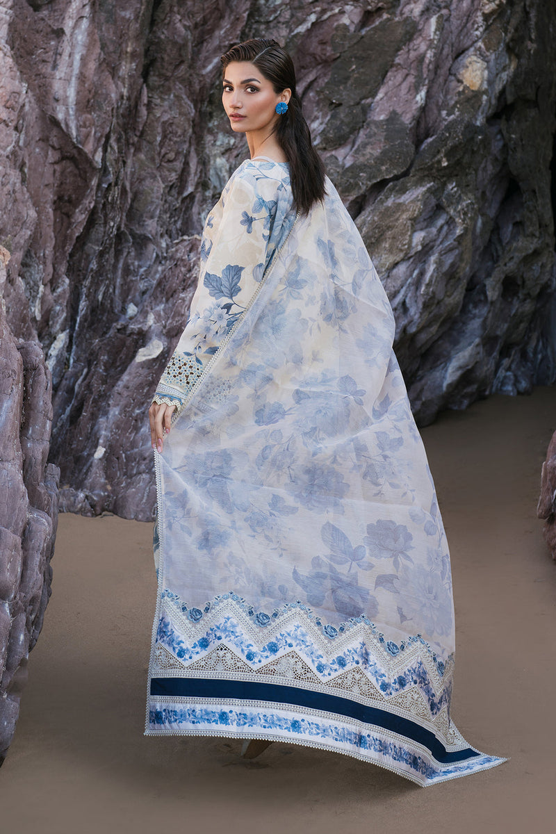 PREMIUM Designer 3PC Printed Lawn with Embroiderd patches- ADz920