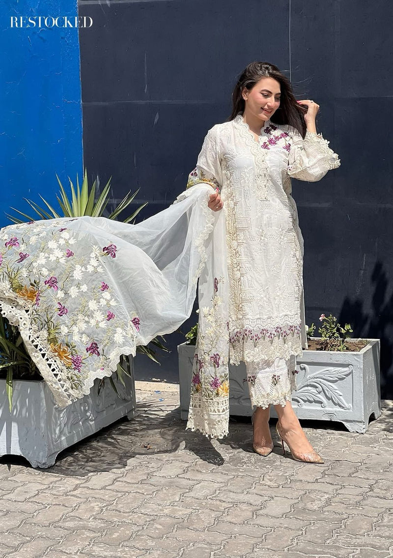 PREMIUM Designer 3PC Embroided Lawn - MJ140