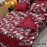 6Pcs - King Size Vicky Razai Set (Filled)