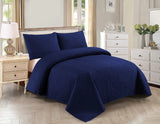 N.BLUE M.COTTON QUILTED BEDSHEET SET - 3 PCS